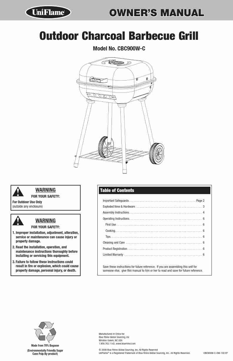 Uniflame Charcoal Grill CBC900W-C-page_pdf